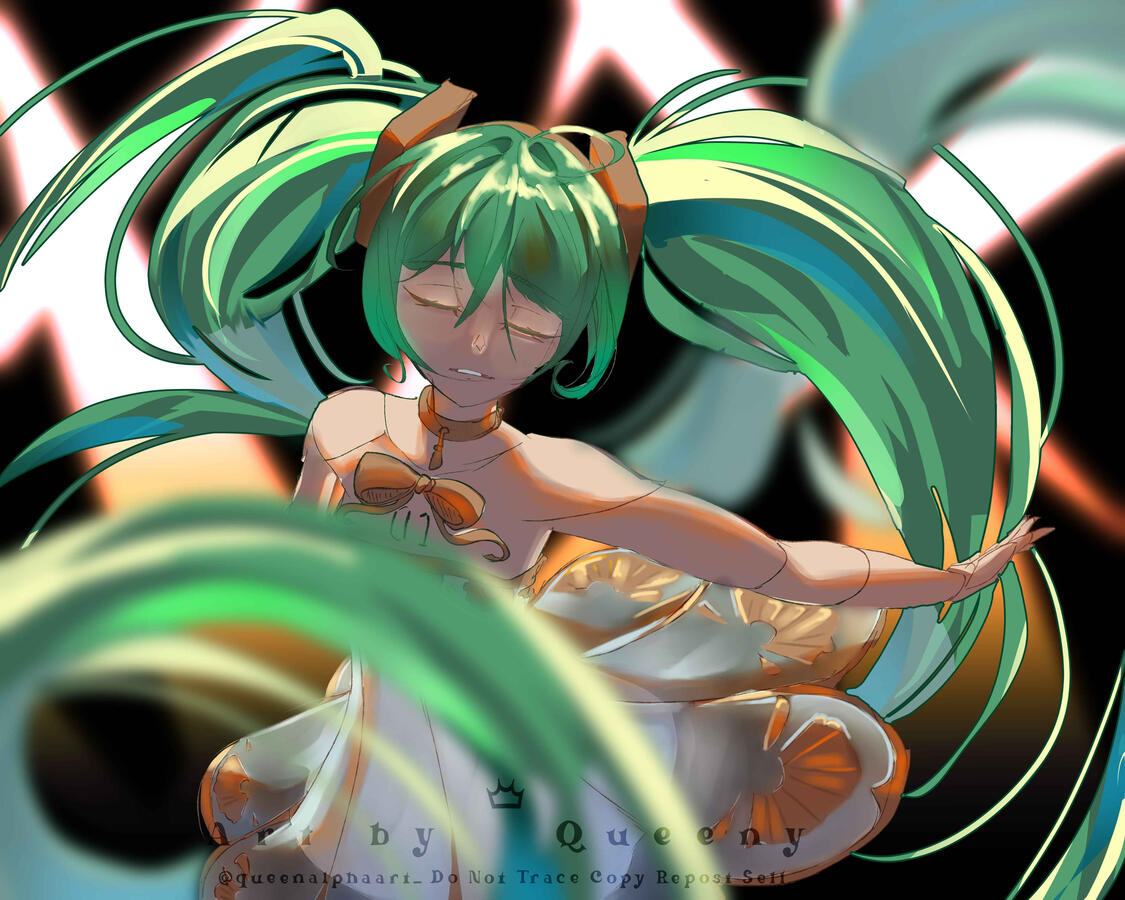 HalfBody - Colored Sketch - Symphony Miku