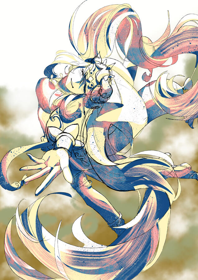 FullBody - Gradient Sketch - Nilou